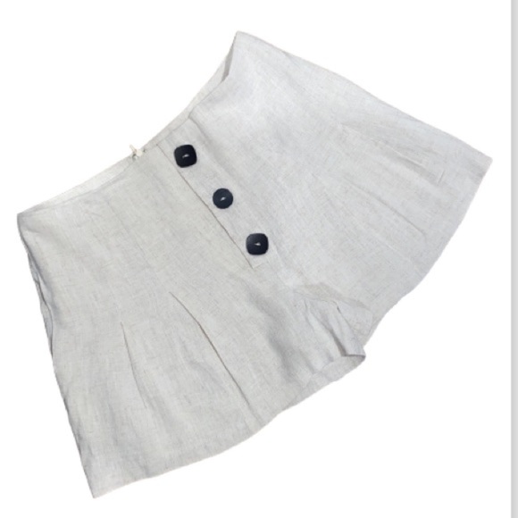 Lush linen shorts medium‎ cream beige - Picture 1 of 6